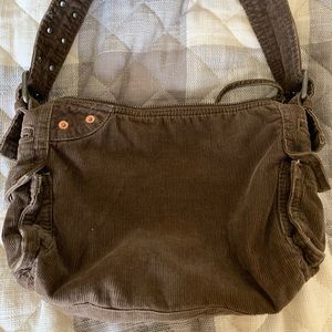 Brown corduroy Gap purse